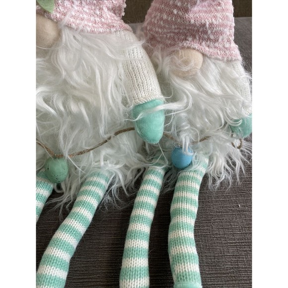 New Easter Bunny Gnomes. 3 Connected Eggs Tall Adorable! Great Gift! Nwt - Picture 3 of 4